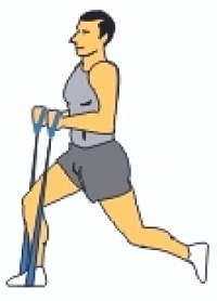 Lunges Exercise with the Resistance Bands