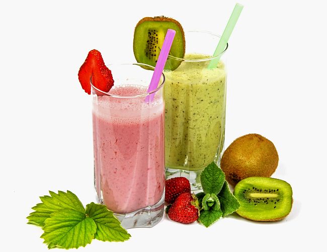 Strawberry and Kiwi fruit are a lovely based for homemade energy drinks
