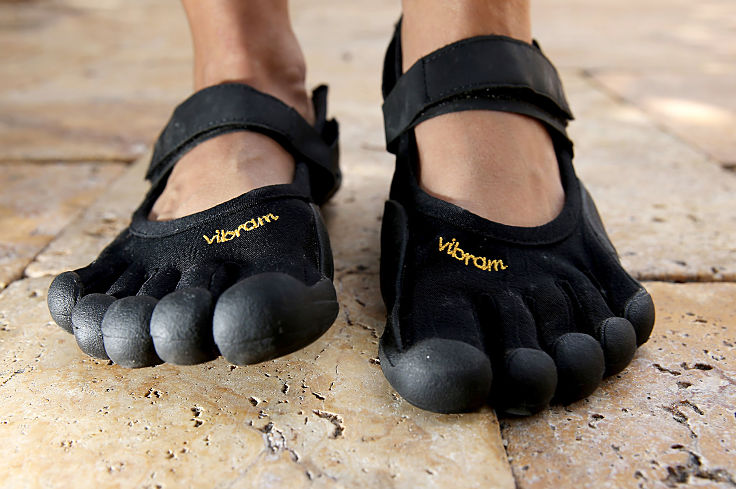 The special shoes designed for barefoot running help you avoid foot soreness