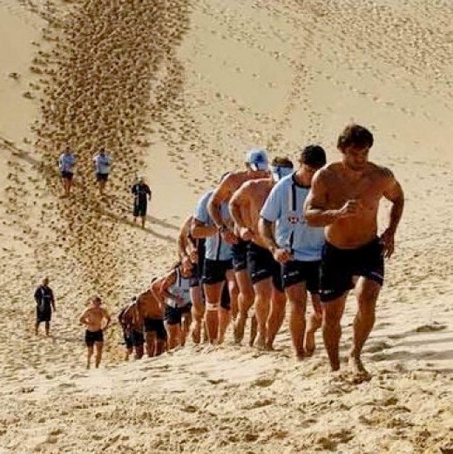 Running in sand can be used for interval training especially incorporating sand dunes.