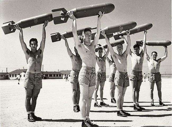 Callisthenics was very popular during the War years