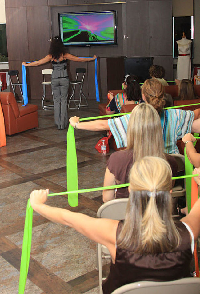 Resistance bands can be easily added to callisthenics classes