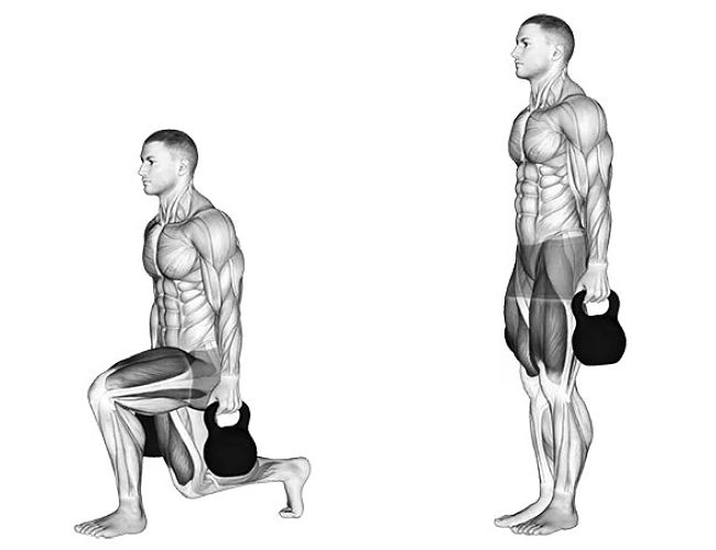 Kettlebell Backward Lunge