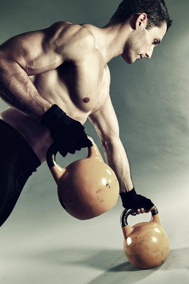 Use Kettlebell exercises to build muscle strength