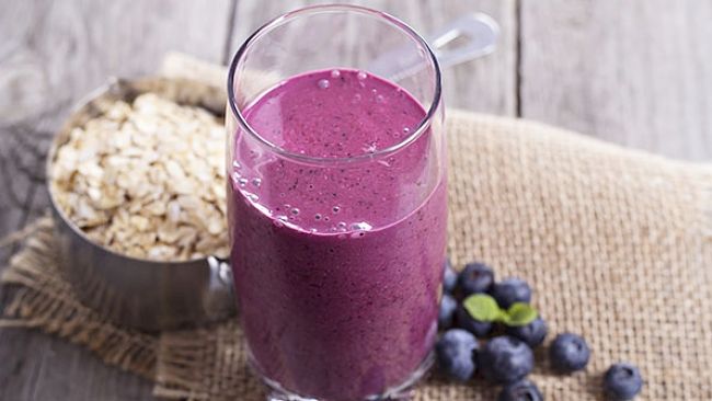 Blueberry Oats Protein Shake - see many more great recipes and ingredient ideas in this article
