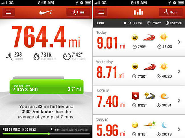 Running App screen shot 4.